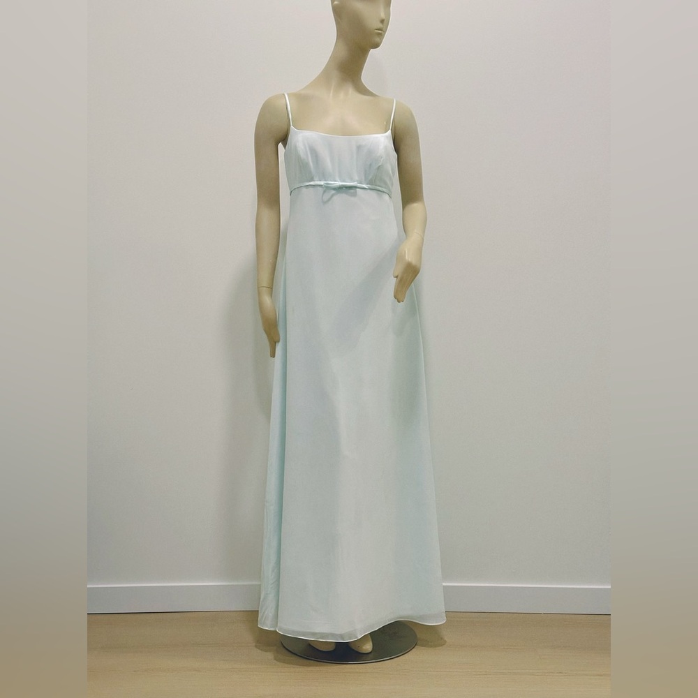 Alfred Angelo Light Icy Blue Spaghetti Strap Gown